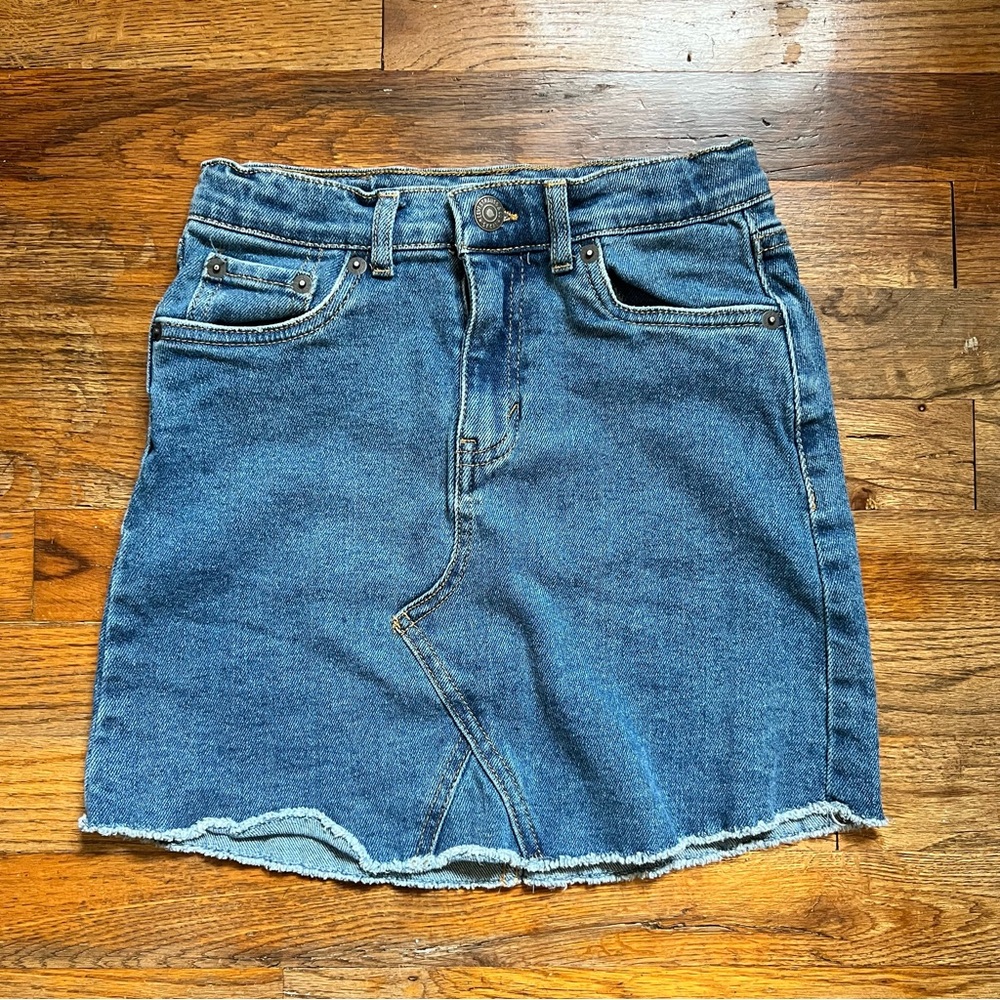 Levis Denim Blue Skirt High Rise Girls Size 8 Regular
